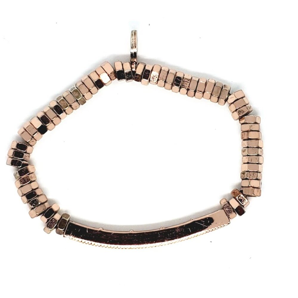 Park Lane Rose Gold Rhinestone Beaded Stretch Bracelet